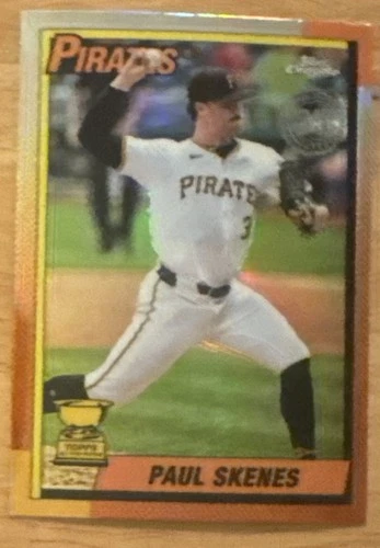 Paul Skenes 2025 Topps Chrome 1990 Version Refractor Card #90cb-13 (7722)