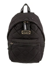 marc jacobs Authentic Solid Black  nylon quilted backpack 