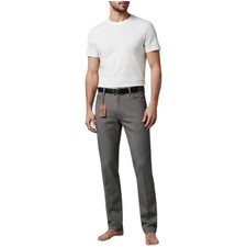 FARAH CLASSIC 354398M GP Olive 341 Mens Trousers Flat Front Straight Anti Stain