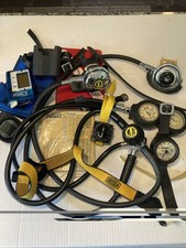 Vtg Dive Lot Aqualung Conshelf Scuba Regulator, Dacor Gauges, Suunto EtcUntested