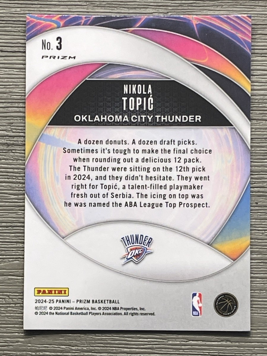 2024-25 Panini Prizm - Instant Impact Nikola Topic #3 Silver Prizm
