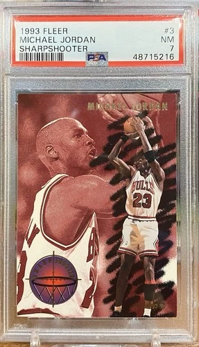 Michael Jordan 1993-94 Fleer Sharpshooter #3 PSA 7 Bulls Free Shipping