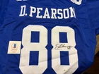 Signed Drew Pearson Dallas Cowboys HoF Jersey COA Beckett NFL