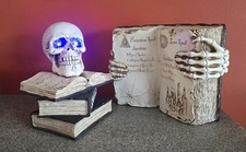 Halloween LED Light Up Skull & Spell Books Re...