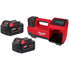 Milwaukee M18 2848-20 Tire Inflator, 2 5.0 Batteries 18 Volt Tool 18V NEW US