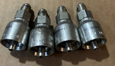 Parker 10343-4-4 Crimp Fitting 1/4  Male JIC To 1/4  Hose 4 Pieces