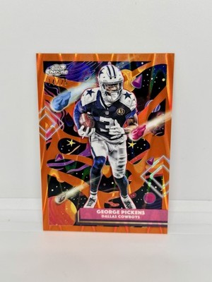 GEORGE PICKENS 2025 Topps Cosmic Chrome Orange Galactic Refractor /25 Cowboys