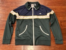 Adidas FM2195 Blue Green Colorblock Mens Small 2 Pocket Full Zip Track Jacket