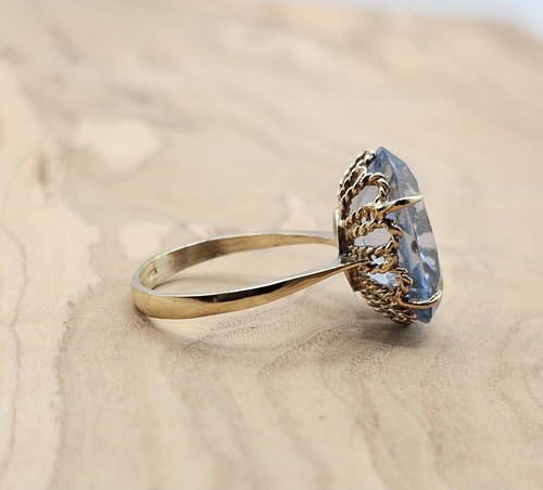 Anello - con Sigillo - Misura 55,5 - 835 Argento (Placcato Oro) - 4,00 Grammi - Picture 5 of 9