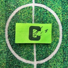 Ezgjan Alioski Of North Macedonia, Leeds & Al-Ahli Signed Captain Armband wCOA