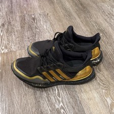 adidas ultraboost Mens Black Gold Low-Top Lac...