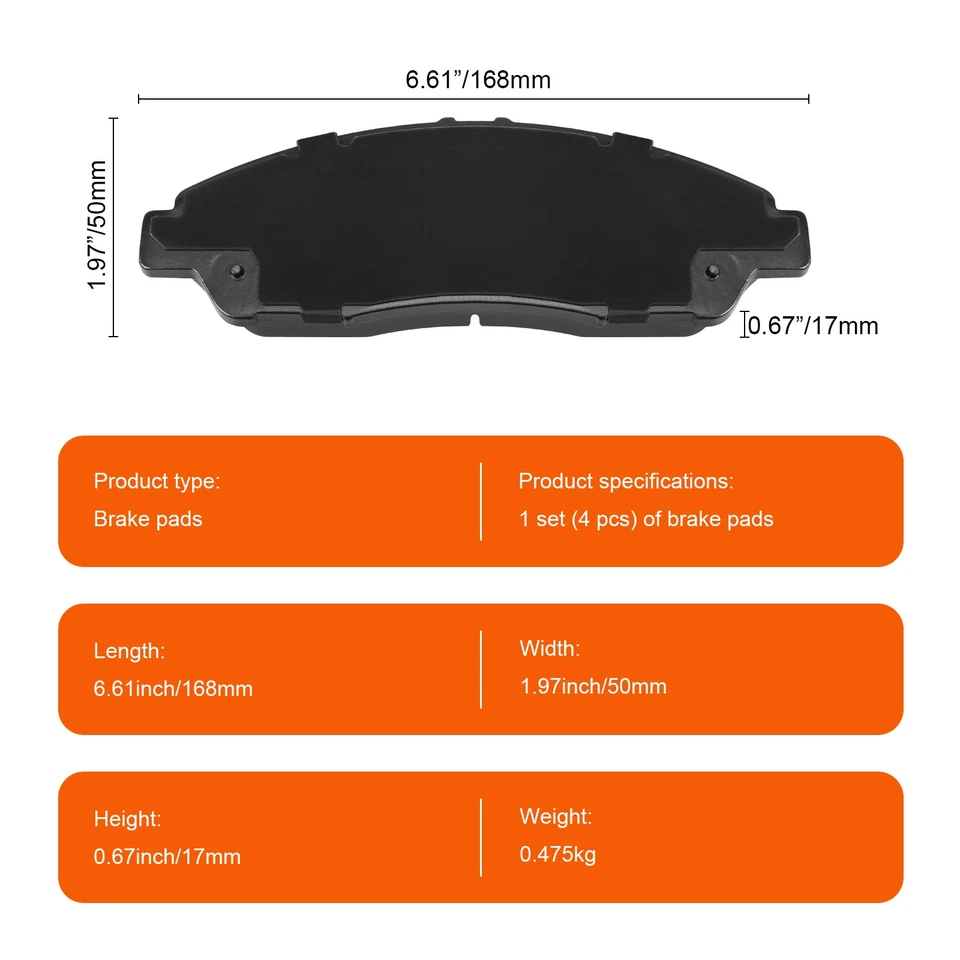 Передние и задние тормозные колодки для Honda Pilot Acura MDX ZDX 2009-2013 2014 2015 годов выпуска - Изображение 3 из 4