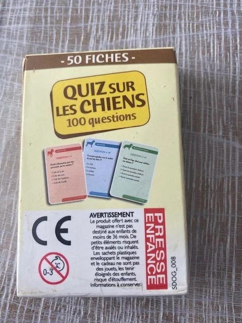 Quiz sur les chiens - jeu de cartes - Photo 2/4