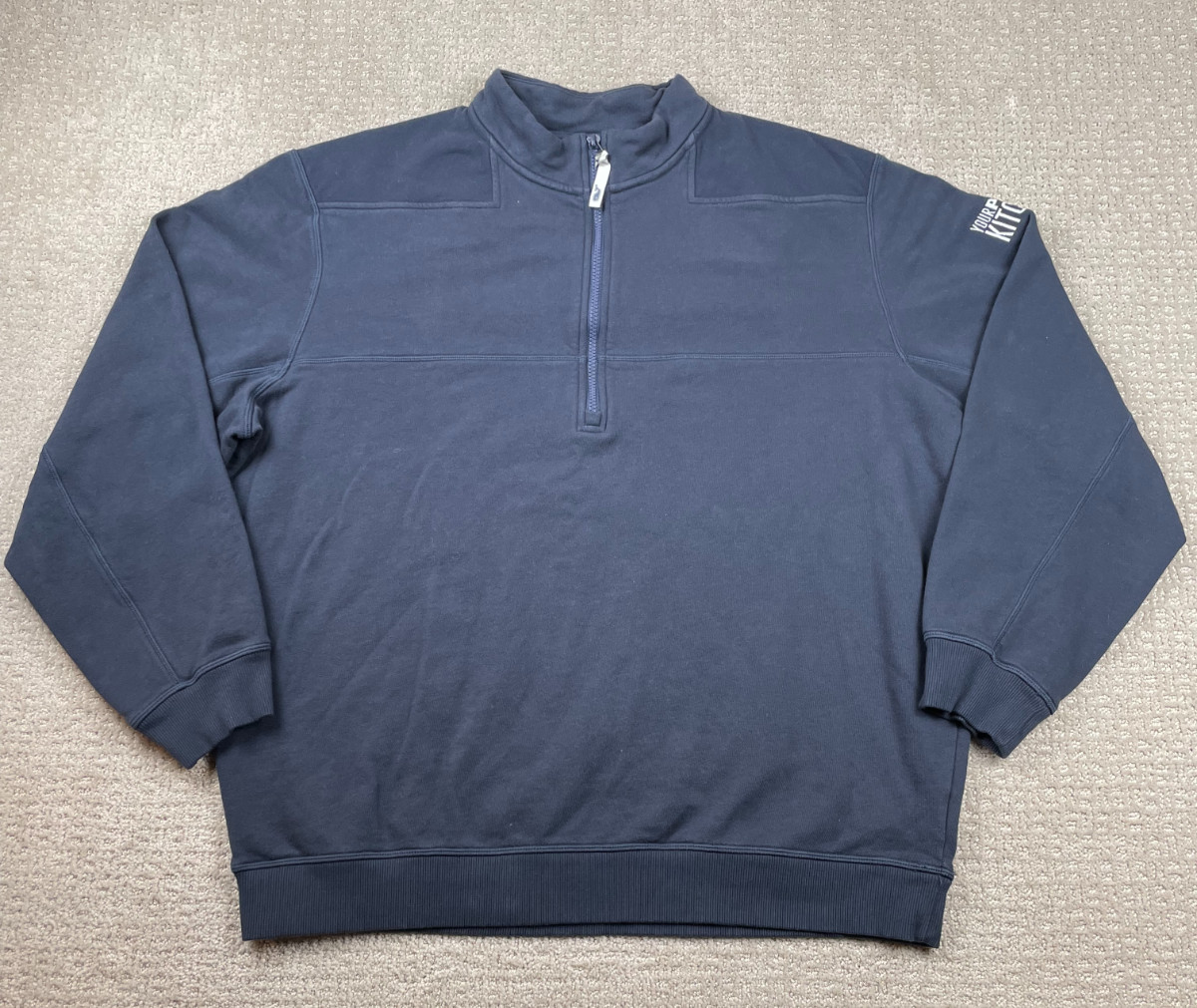 Vineyard Vines Sweater Mens XL Navy Blue 1/4 Zip Pullover Long Sleeve Outdoors