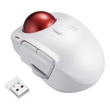 Digio2 Trackball Mouse Small Wireless 5-Button Laser Index Finger White JP