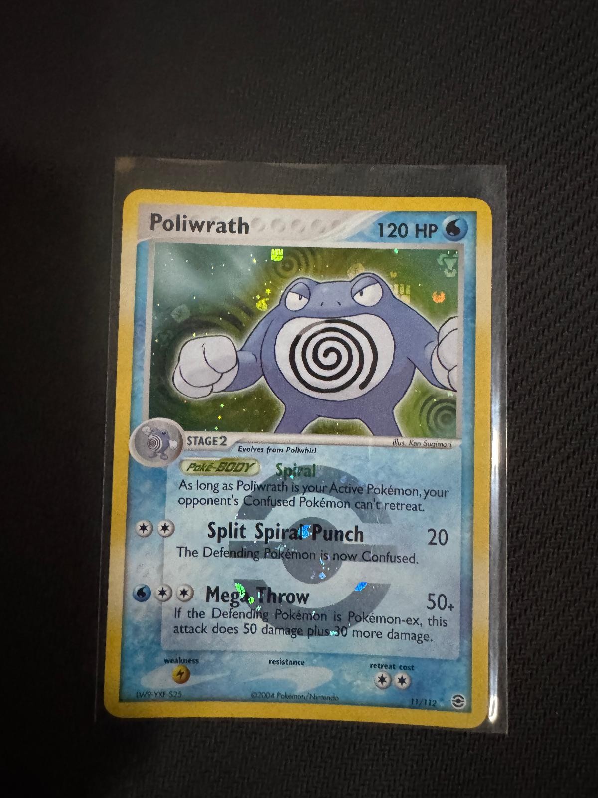 Pokemon Poliwrath FireRed & LeafGreen 11/112 Rare Reverse Holo Near Mint