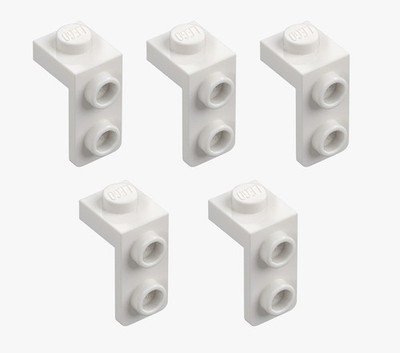 5 New LEGO White 1x1 - 1x2 Bracket 79389 angle support brace 90° adapter L side