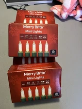Lot of 3 Christmas Holiday 70ct Mini String Lights Clear White Merry Brite Set