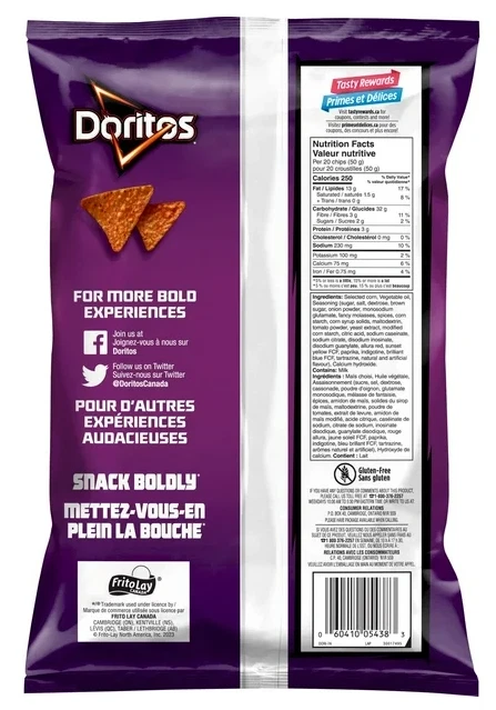 Chips de tortilla con sabor a barbacoa Doritos Bold, 235 g (paquete de 2) Foto 3 de 4