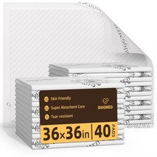 Heavy Duty Incontinence Underpads 36" x 36" 40 Count, Ultra Absorbent Disposa...