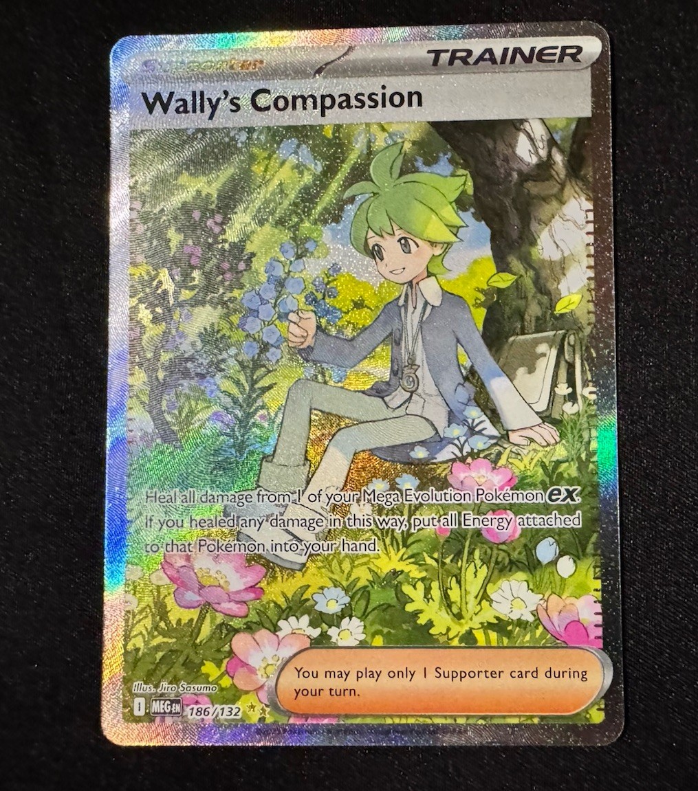 Pokemon Mega Evolution SIR Wally's Compassion 186/132, NM, Unplayed
