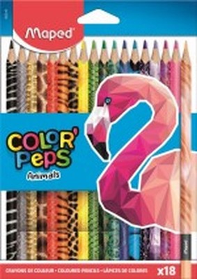 MAPED Colorpeps Tier-Buntstifte, 18 Farben