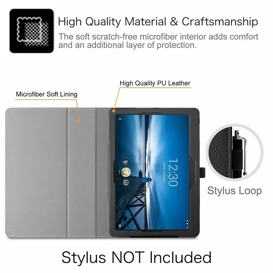 Ultra Slim Case Leather Tablet Cover Smart For Lenovo Tab 3 4 E10 P10 10.1" - Image 2 of 4