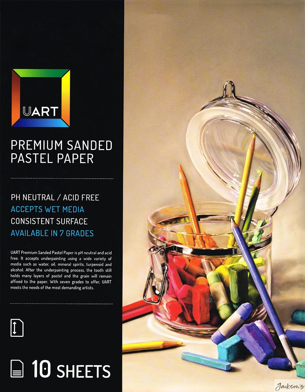 UART Sanded Pastel Paper 800 Grade 9x12in 10 Sheet Pack For Pastel Pencils