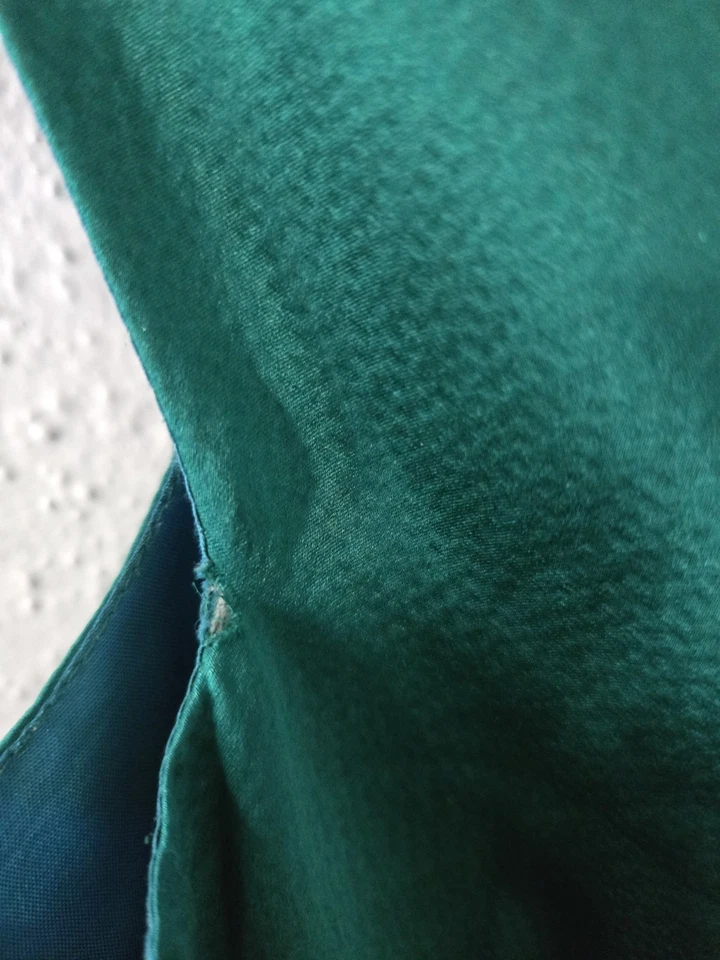 Vintage Antonio Melani Emerald Green Dress Holiday Party Sz 12 Belt Loops - Image 4 of 4