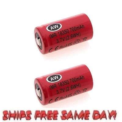 AW 18350 3.7V 700mAh, Piles Rechargeables, 2 PACK NEUF ! # AW18350 - Photo 1/3