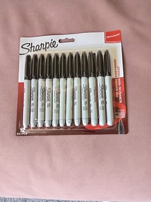 Sharpie Feine Spitze Permanent Marker Stifte - 12er Pack, Brandneu, Schwarz