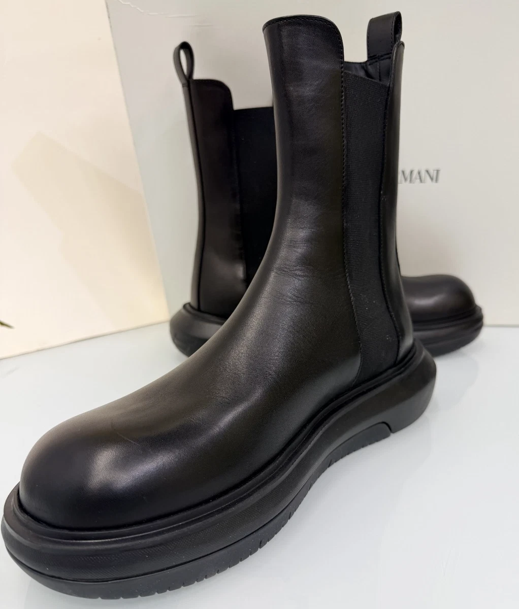 Emporio Armani Black Ankle Boots for Men for Sale | Shop New