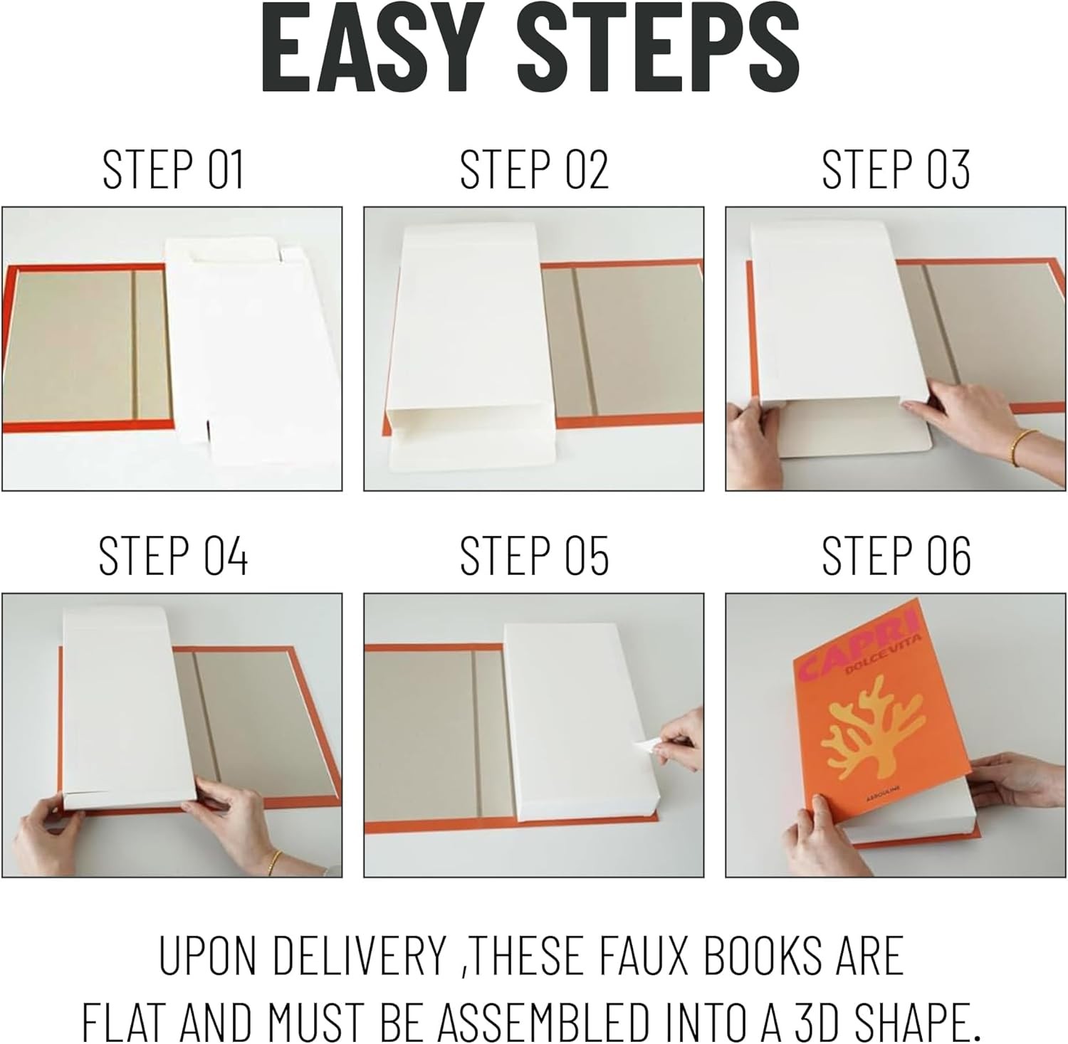 Decorative Coffee Table Books 3 Piece Set Aesthetic Home Decor Fake