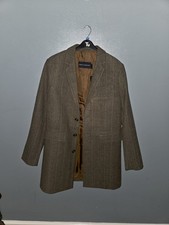 Mens French Connection Single Brested Herringbone Overcoat Size Medium BNWT