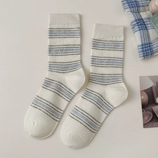 Colorful striped mid tube socks