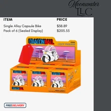 Mini Alloy Anime Capsule Bike - White/Pink Motorbike(Pack of 6) Collectible Free