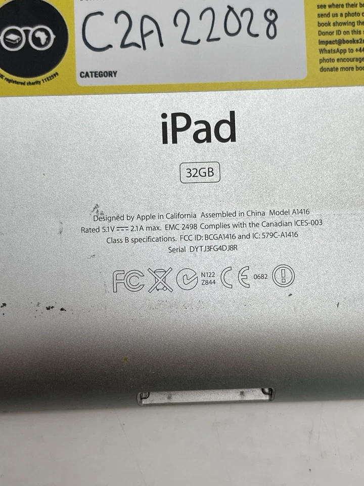 iPad 3rd Gen A1416 Black - 32GB - Wifi  - Network Unlocked - Image 4 of 4