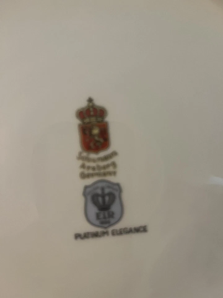 Juego de 8 platos de cena Schumann Arzberg Platino Elegancia Alemania Platino Borde Foto 4 de 4