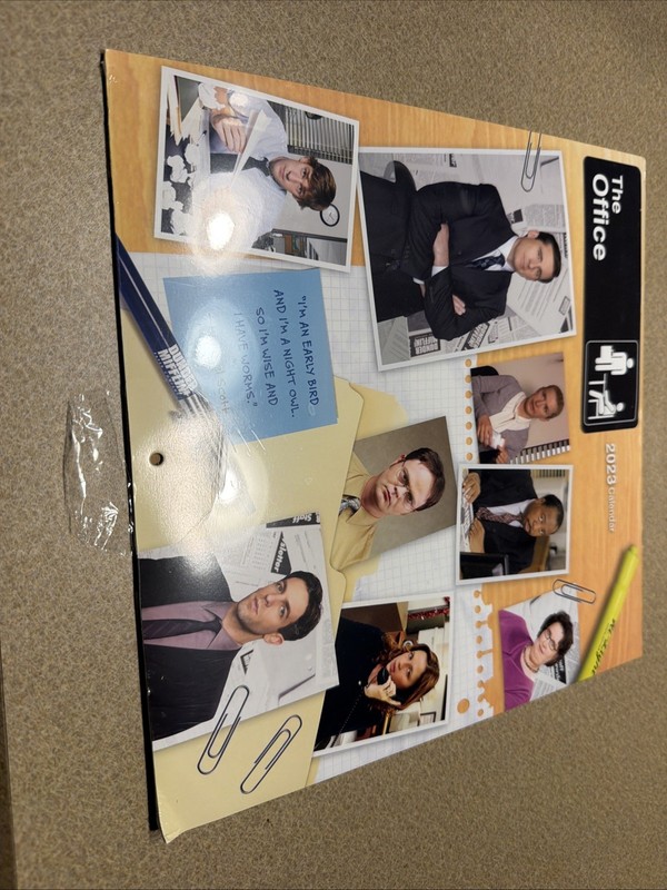The Office 2023 Wall Calendar by Calendar Ink 12" X 24" open