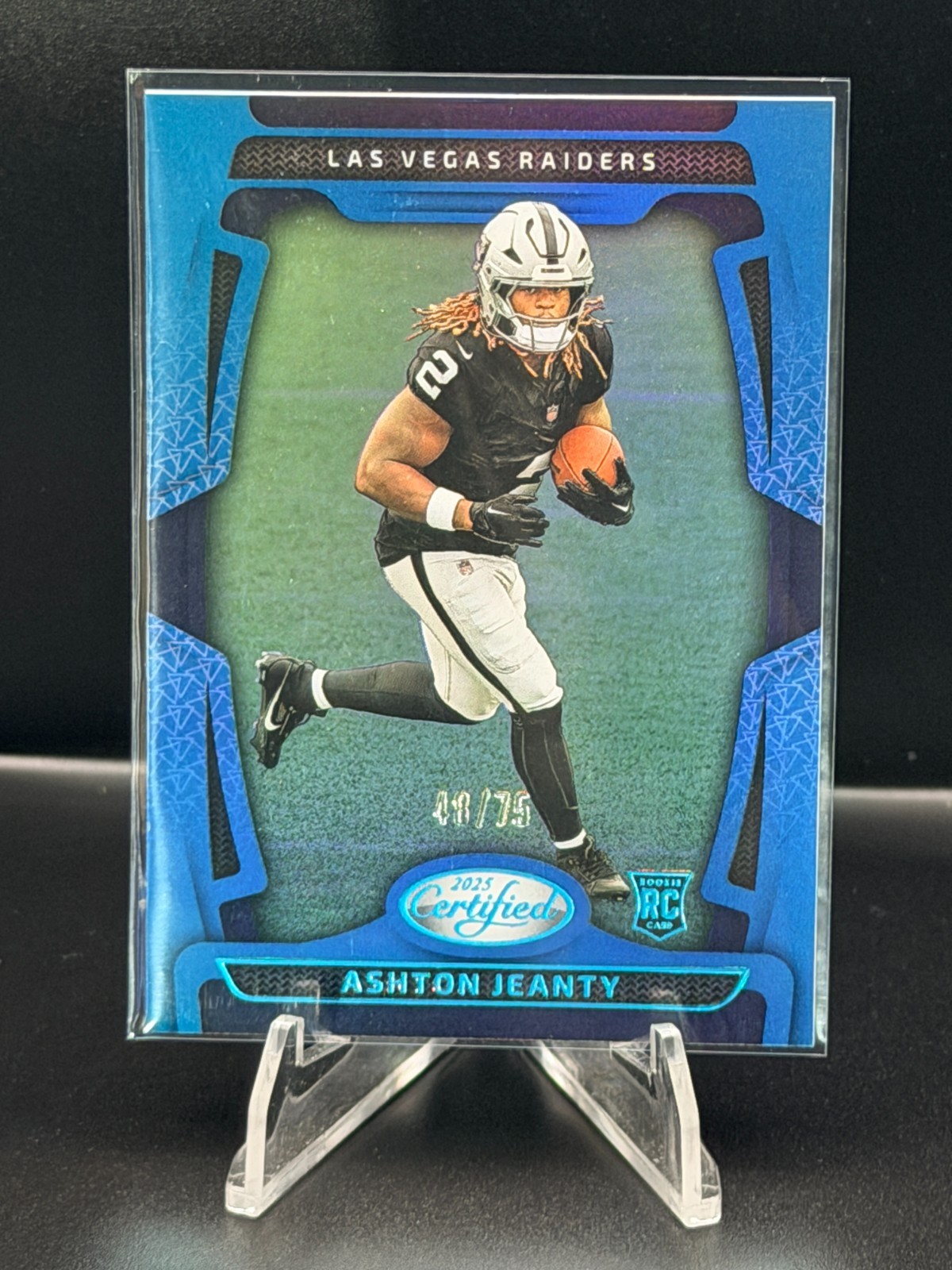 2025 Panini Certified - Rookies Ashton Jeanty #125 Mirror Teal /75 (RC) Raiders