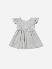 Quincy Mae Sleeveless Ruffle V Dress Baby Girl 0-3 Months Summer Toddler