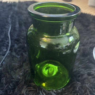 Vintage, Apx. 1pt. Green Jar, Made in Belgium, Item # A - 2091