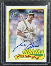 JOSE CANSECO 2024 TOPPS #89BA-JCA 1989 BASEBALL 35TH ANNIVERSARY AUTO ATHLETICS