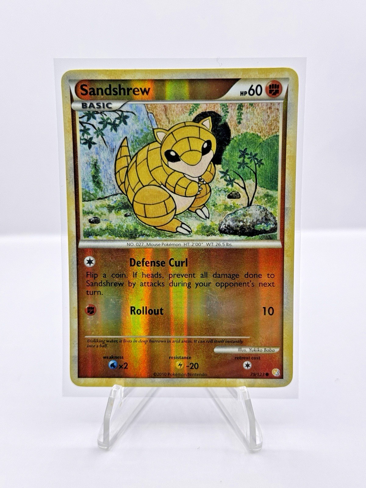 Sandshrew 79/123 Heartgold & Soulsilver Reverse Holo