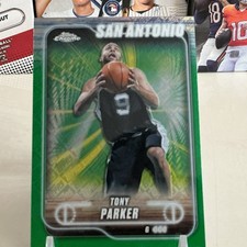 2024-25 Topps Chrome Green Refractor Tony Parker #138 San Antonio Spurs NBA