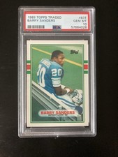 1989 Topps Traded Barry Sanders PSA 10 Gem Mt. Rookie RC #83T LIONS-BEAUTIFUL!