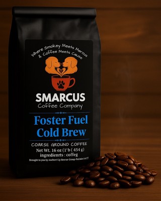 SMARCUS Coffee  1 lb  FOSTER FUEL COLD BREW  - Coarse Ground Roasted TO ORDER!