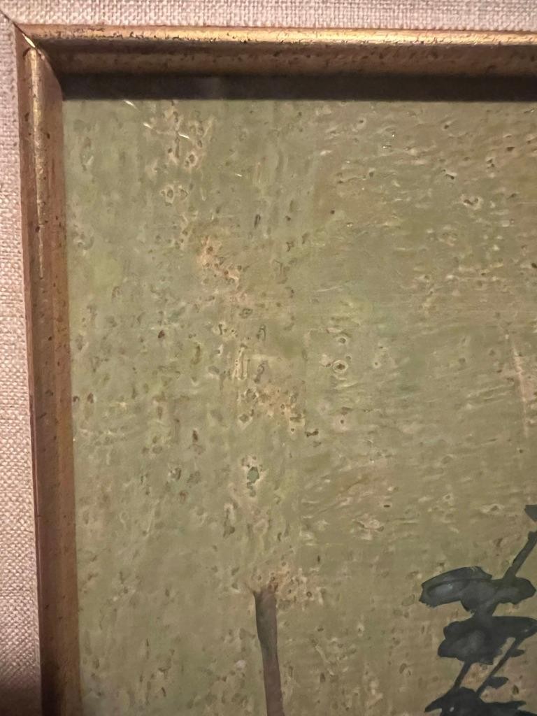 Chiu WENG Chinese Watercolor Painting Kitten Cat Landscape Portrait Framed Asian