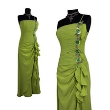 Vintage Green Corset Dress Set: Beaded Y2K Fairycore Prom