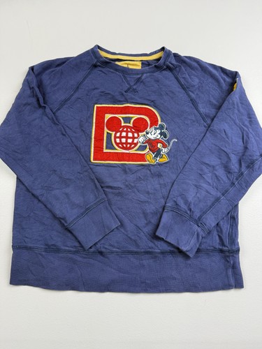 Vintage Disney Parks Sweatshirt Mens Large Blue Mighty Mouse Walt Disney World - Image 1